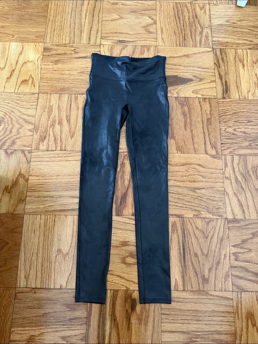 SPANX High-Waist Black Faux Leather Leggings